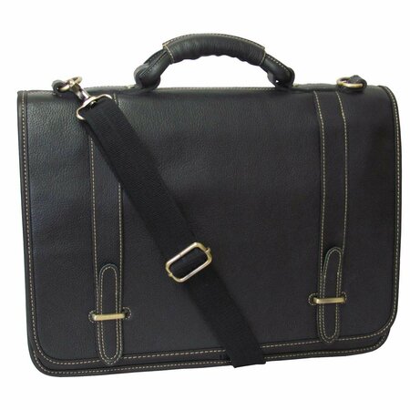 A1 LUGGAGE Traditional Double Slip-in Executive Briefcase, Black A12619207